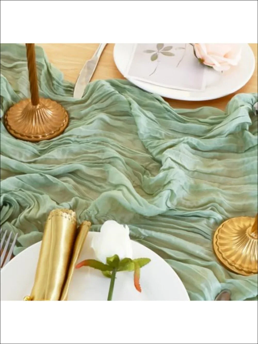 6 Pack Cheesecloth Table Runner 120 Inch Gauze Boho Wedding Decor